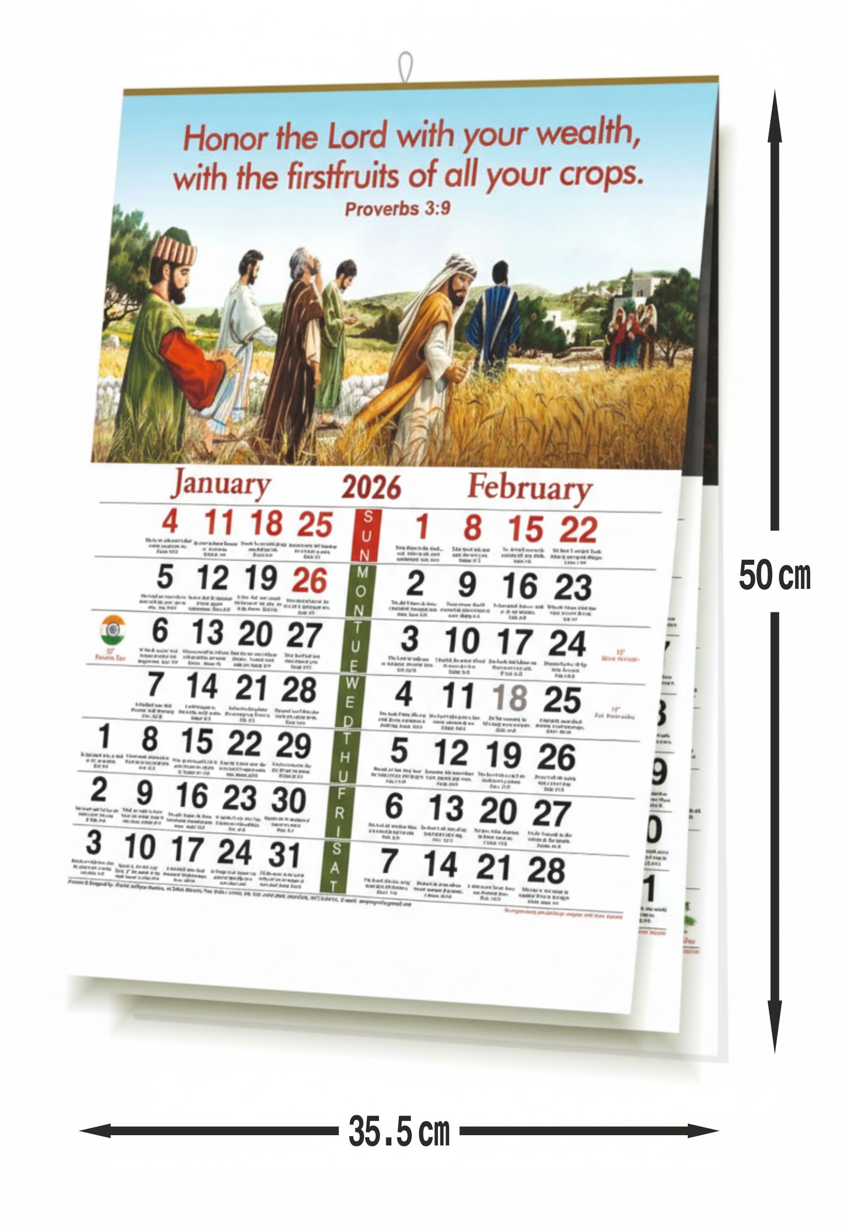 English Biblical Calendar 2026