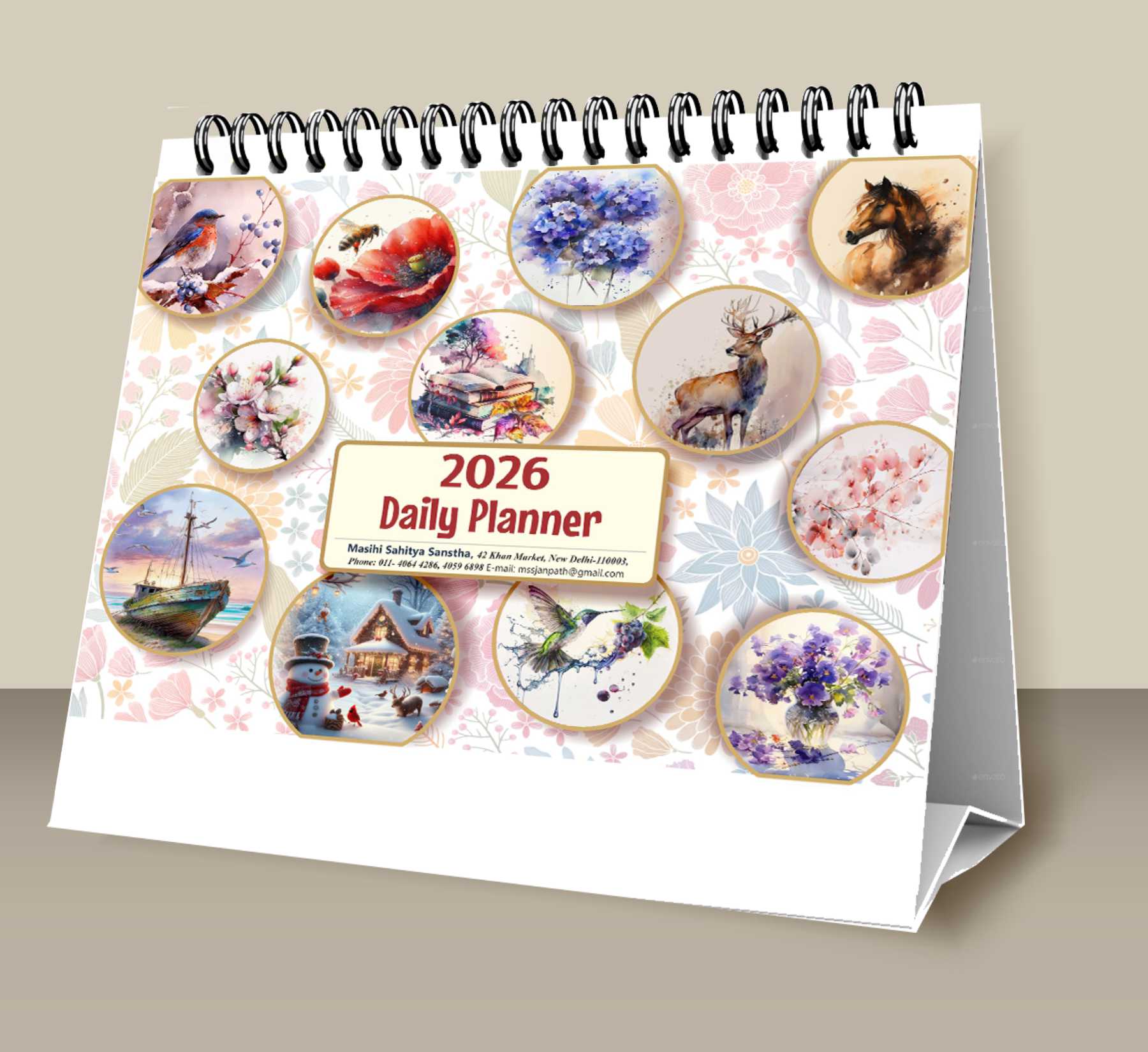 Desk Planner (General Picture) Calendar 2026